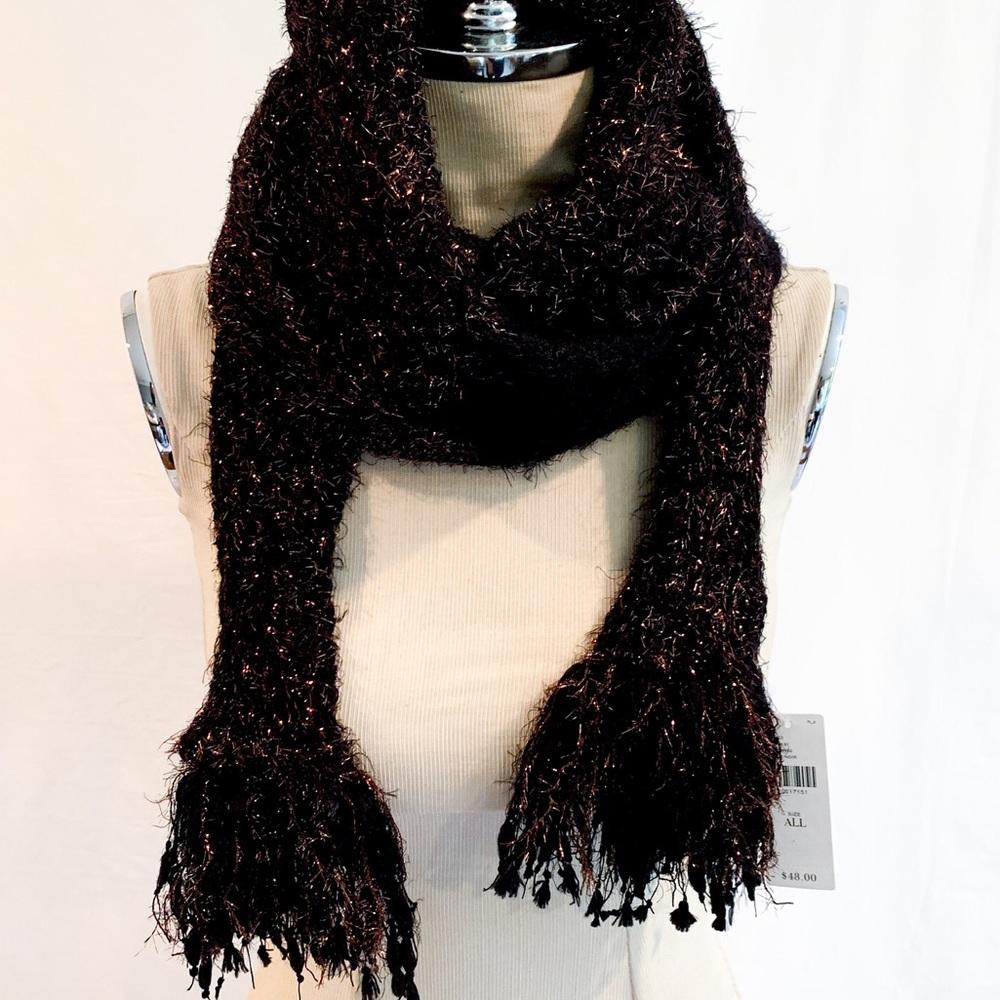 Soft black anthropologie scarf NWT